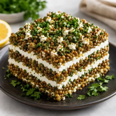 Salade Étagée de Lentilles et Feta