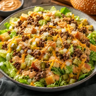 Salade Façon Big Mac : Fraîcheur et Gourmandise