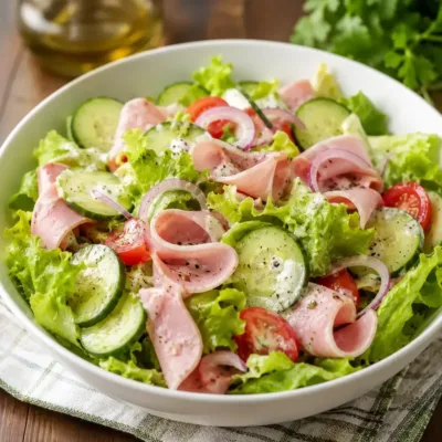 Salade Fraîcheur au Jambon et Concombre