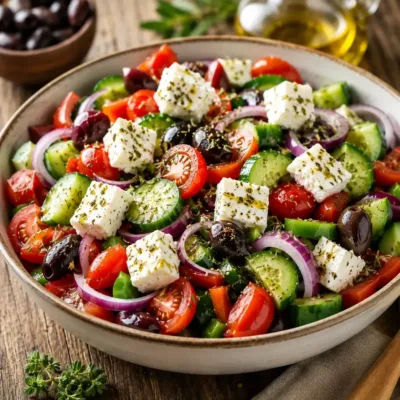 Salade Grecque Complète à la Feta : Recette Authentique