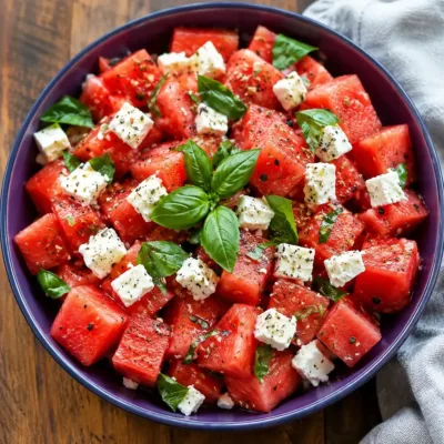 Salade Pastèque-Feta : Fraîcheur Estivale en 10 min