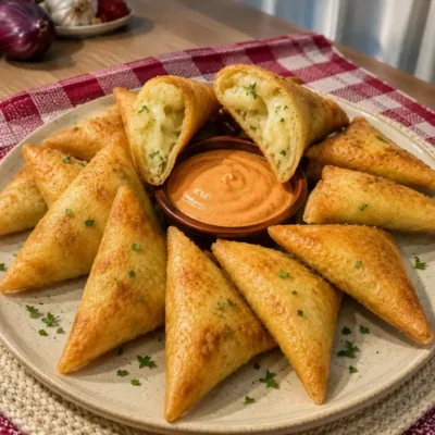 Samoussas aux Pommes de Terre et Fromage Croustillants