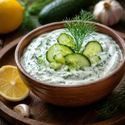Sauce froide concombre et ail : fraîcheur en un bol