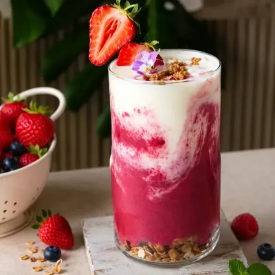 Smoothie aux Fruits Rouges : Fraîcheur et Gourmandise