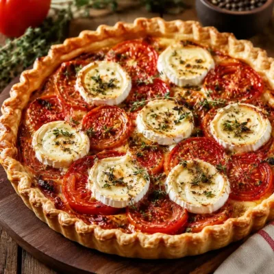 Tarte au Chèvre et à la Tomate : Recette Facile