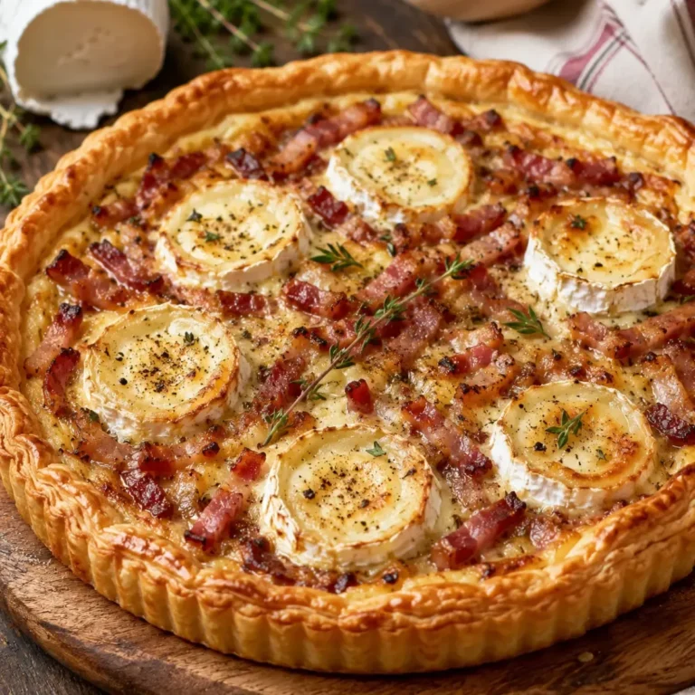 Tarte au Chèvre et aux Lardons : Recette Facile
