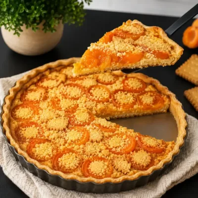 Tarte aux Abricots et Biscuits Petit-Beurre