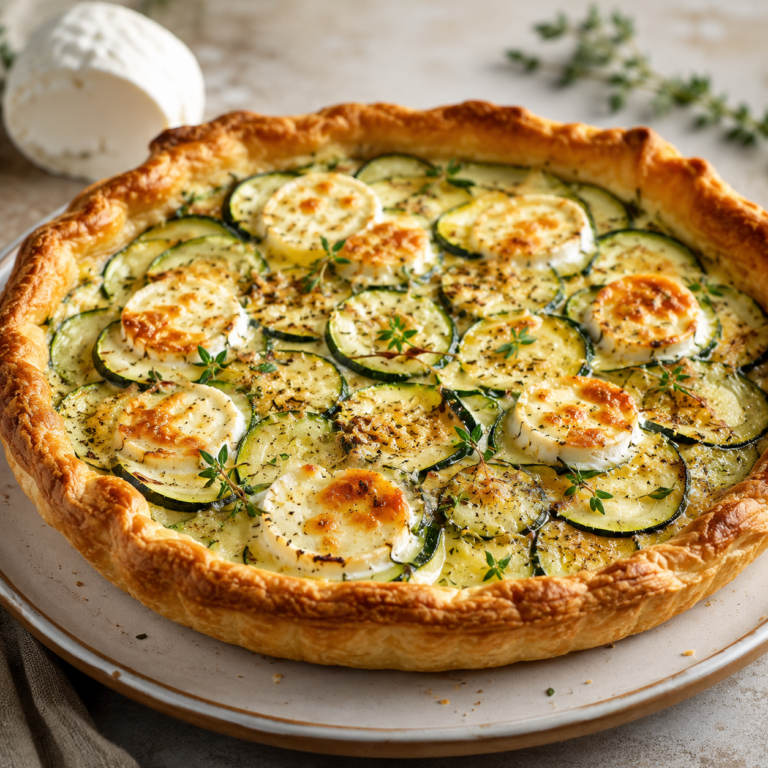 Tarte Chavroux, Tomates et Courgettes