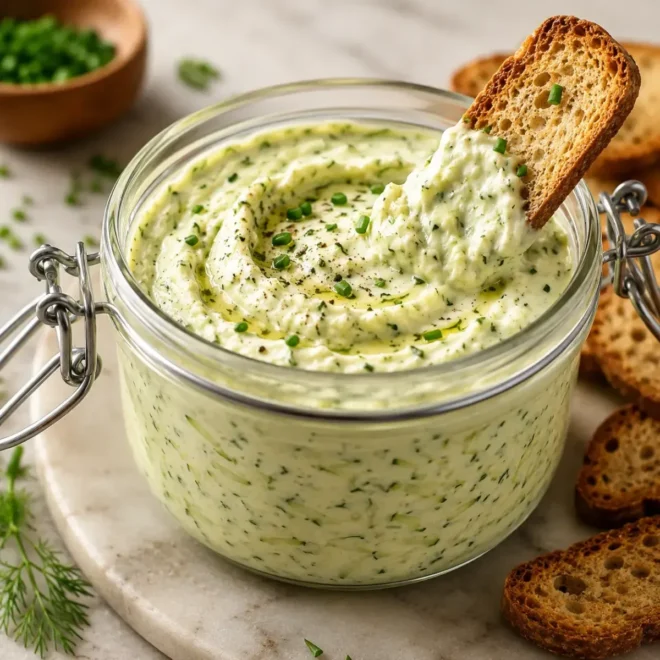 Tartinade Crémeuse aux Courgettes et Fromage Frais