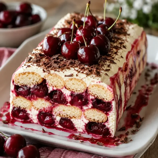 Terrine de Boudoirs aux Cerises : Dessert Gourmand
