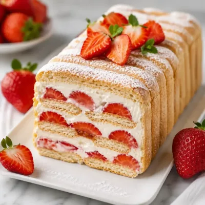 Terrine de Boudoirs aux Fraises : Fraîcheur Estivale