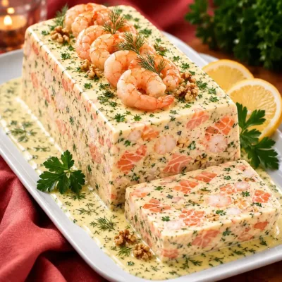Terrine de Saumon et Crevettes : Entrée Festive