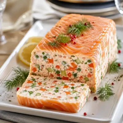 Terrine de Saumon et Petits Légumes Élégante