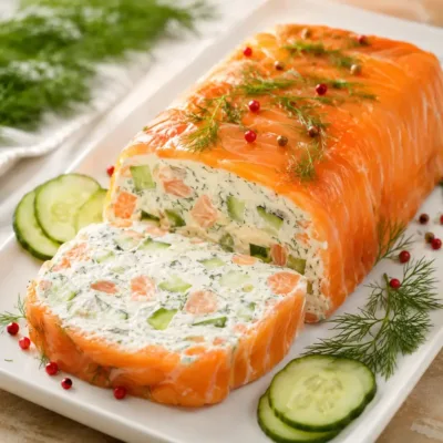 Terrine Froide Saumon-Concombre Fraîche et Élégante