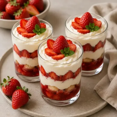 Tiramisu aux Fraises en Verrines : Fraîcheur d'Été
