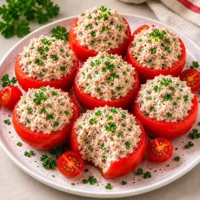 Tomates Farcies à la Mousse de Thon : Fraîches et Savoureuse