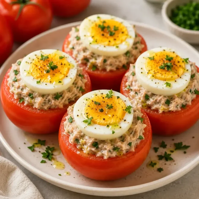Tomates Farcies au Thon et aux Œufs