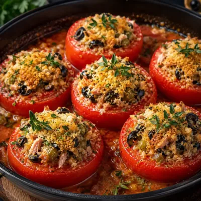 Tomates Farcies au Thon et aux Olives Noires : la recette fraîche et facile de l'été