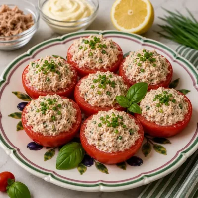 Tomates Farcies au Thon et Fromage Frais