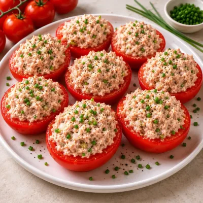 Tomates Farcies au Thon et Fromage Frais