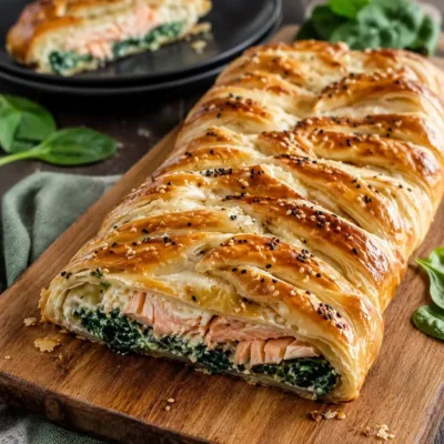Tresse Feuilletée Saumon Épinards : Recette Élégante