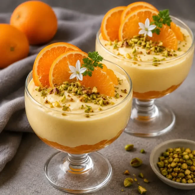 Verrines à l’Orange et Crème Vanillée : Un Dessert Frais, Onctueux et Raffiné