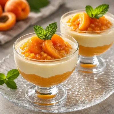 Verrines Abricot et Crème Vanillée : Dessert Léger