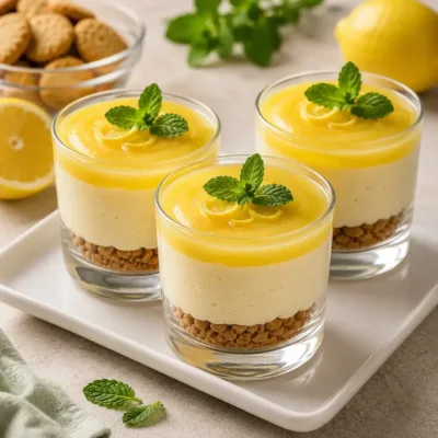 Verrines Cheesecake au Citron Sans Cuisson