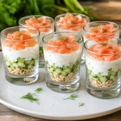 Verrines Concombre et Fromage Frais : Élégance Fraîche