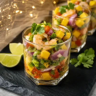 Verrines Crevettes Mangue : Élégance et Fraîcheur