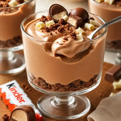 Verrines de Crèmes aux Kinder : Dessert Gourmand