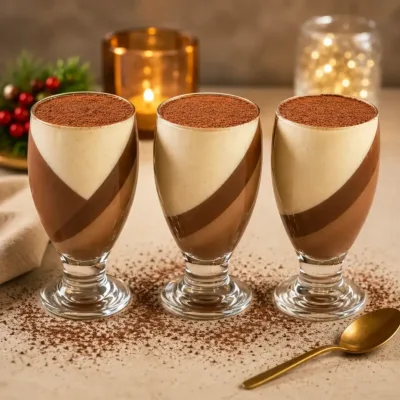 Verrines Duo Chocolat et Vanille Sans Cuisson