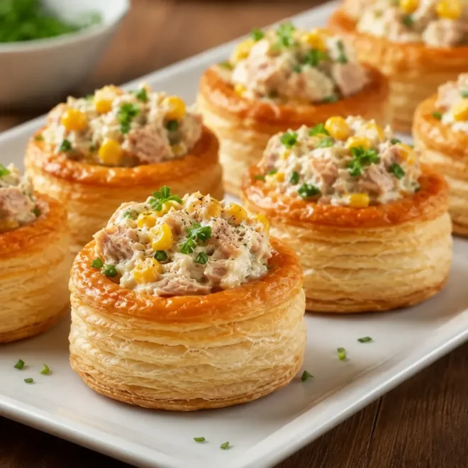 Vol-au-Vent au Thon, Maïs & Crème : Une Recette Gourmande et Facile à Réaliser