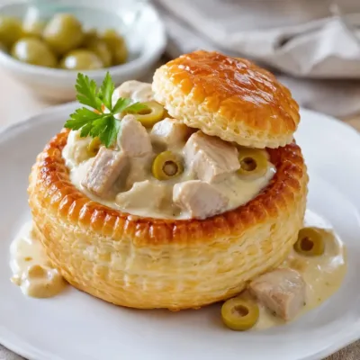 Vol-au-Vent au Veau et aux Olives Savoureux