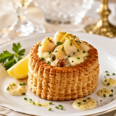 Vol-au-Vent aux Saint-Jacques et Crème Citronnée