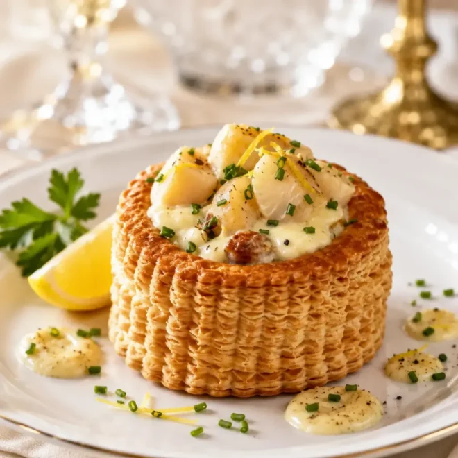 Vol-au-Vent aux Saint-Jacques et Crème Citronnée
