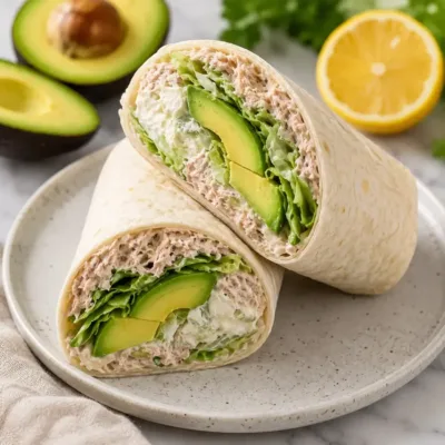 Wrap au Thon, Avocat et Fromage Frais
