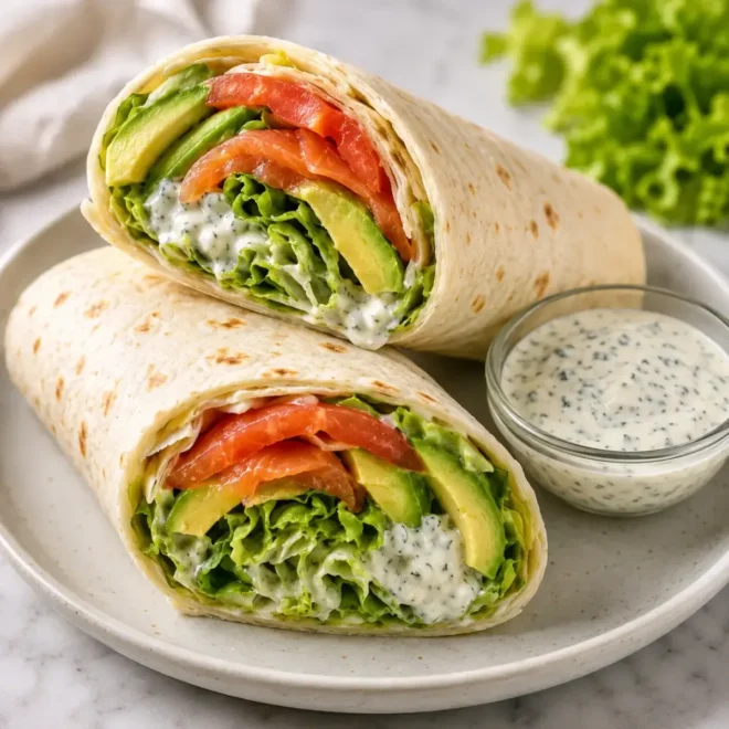 Wraps au Saumon Fumé, Avocat et Sauce aux Herbes : La Recette Fraîche et Gourmande