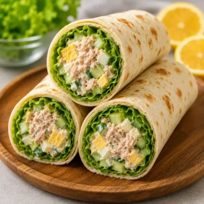 Wraps au Thon, Concombre et Œufs : Déjeuner Rapide