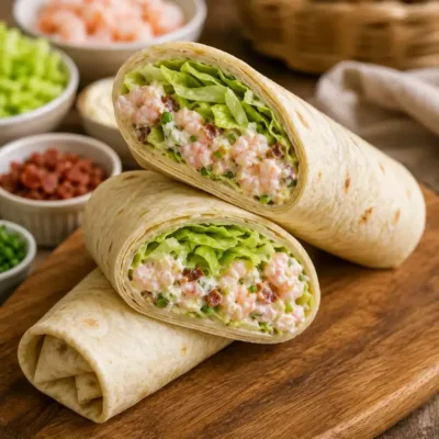 Wraps Crémeux aux Crevettes et Bacon : Faciles et Gourmands