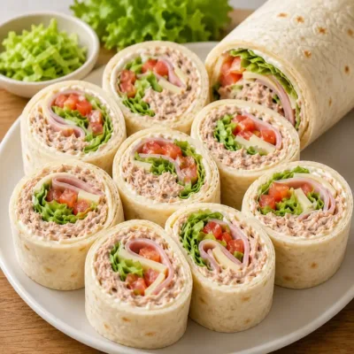 Wraps Gourmands au Thon, Jambon et Fromage