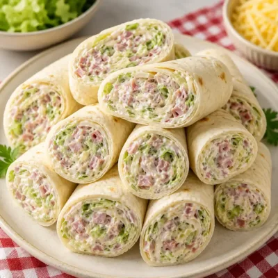 Wraps Roulés Jambon, Fromage et Laitue Faciles
