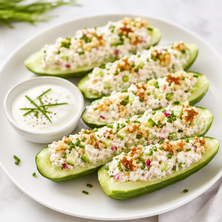 Concombre farcis au thon et au chèvre recette fraîche, facile et rapide