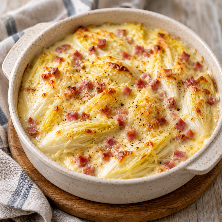 Gratin d’Endives au Jambon et Béchamel