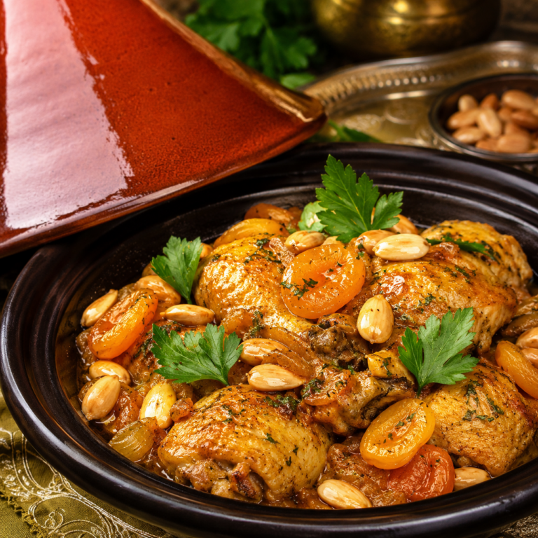 Tajine de poulet aux abricots et amandes la recette marocaine traditionnelle facile