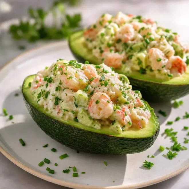 Avocats farcis aux crevettes et crabe