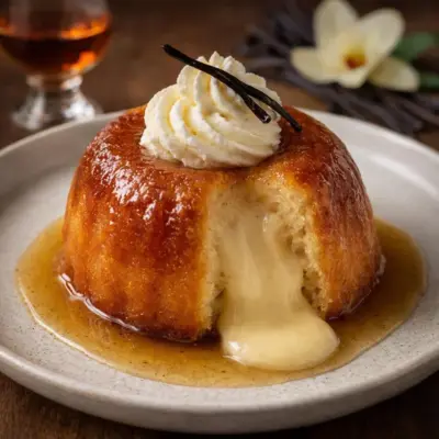 Baba au rhum brun : cœur fondant à la vanille