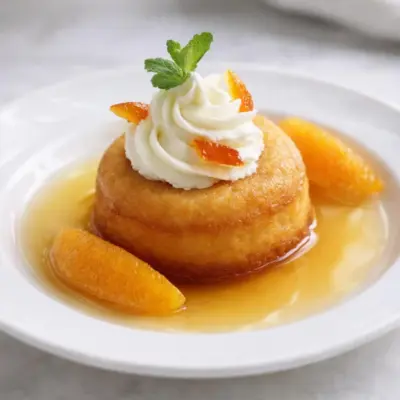 baba au rhum moelleux : sirop ambré & chantilly