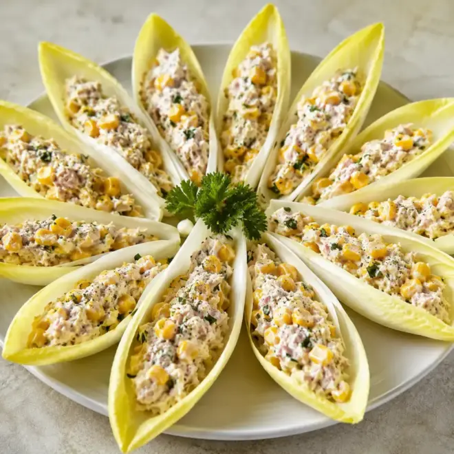 Barquettes d'Endives au Thon & Maïs Croquant
