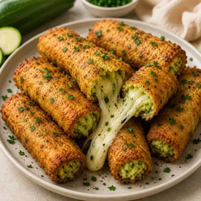 Bâtonnets de Courgettes Farcis à la Mozzarella